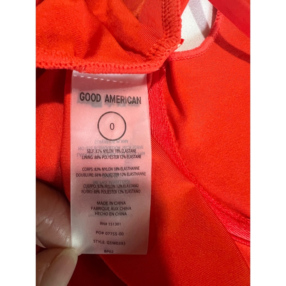 Good American Always Fits Underwire One Piece Swimsuit Bright Poppy Red Size 0 - Picture 7 of 8